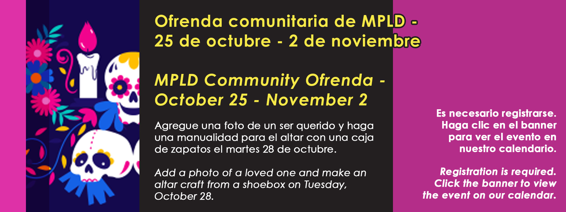 Community Altar Oct 31 - Nov 2